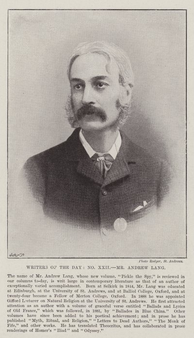Écrivains du jour, M. Andrew Lang - English Photographer