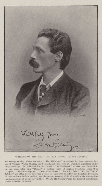 Écrivains du jour, M. George Gissing - English Photographer