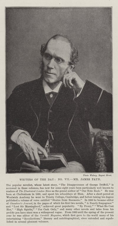 Écrivains du jour, M. James Payn - English Photographer
