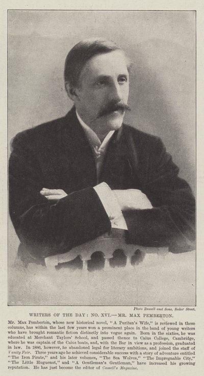 Écrivains du jour, M. Max Pemberton - English Photographer