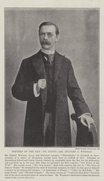 Écrivains du jour, M. Stanley J Weyman - English Photographer
