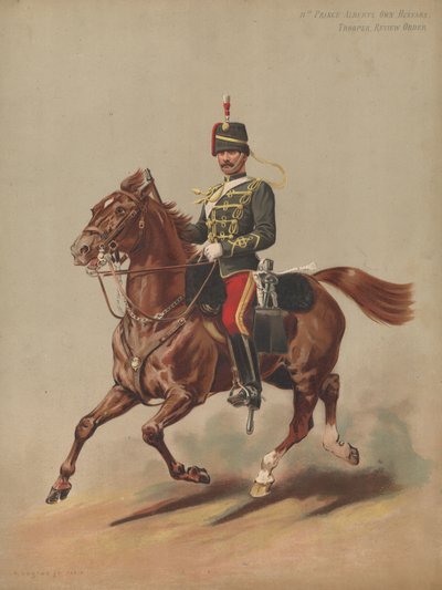 11e Hussards du Prince Albert, Cavalier, Tenue de Revue - English School