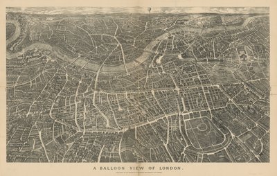 Vue en ballon de Londres (vue du nord) - English School