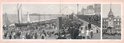 Scène de jour férié sur la plage de Brighton - English School