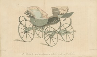 Une calèche avec les essieux mobiles brevetés d