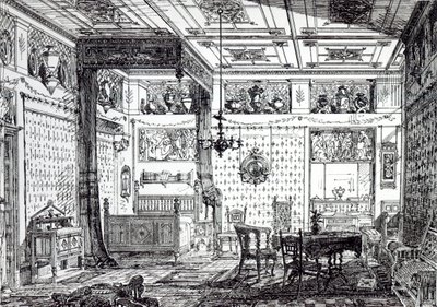 Une chambre à coucher, de 