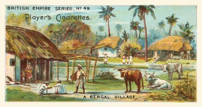 Un village du Bengale (chromolitho) - English School