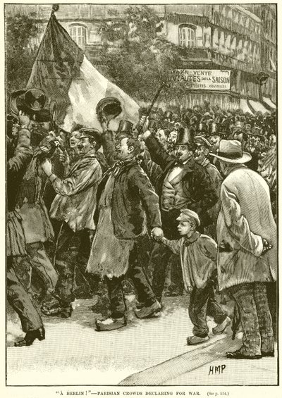 À Berlin !--Foules parisiennes déclarant la guerre - English School