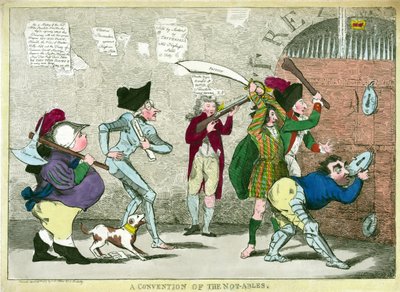 Une Convention des Non-Ables, pub. 1787 - English School