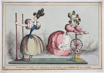 Vue correcte de la nouvelle machine pour remonter les dames, publiée par Thomas McLean, vers 1830 - English School