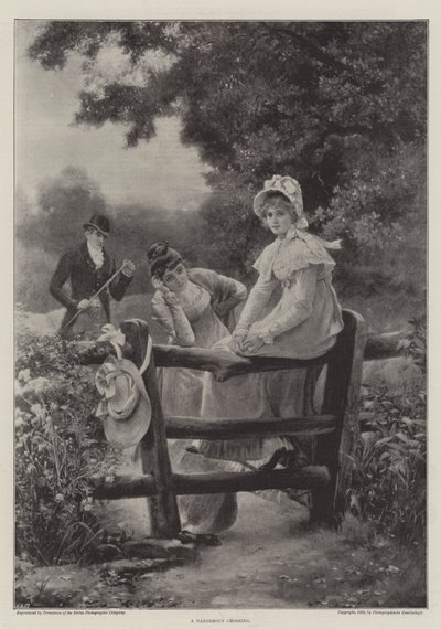 Une traversée dangereuse (gravure) - English School