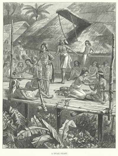 Un festin Dyak (gravure) - English School