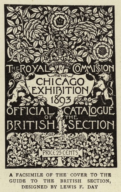 Fac-similé de la couverture du guide de la section britannique - English School