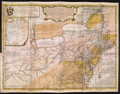 Carte générale des colonies britanniques du milieu en Amérique; à savoir Virginie, Maryland, Delaware, Pennsylvanie, New-Jersey, New-York, Connecticut et Rhode Island: d