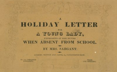 Une lettre de vacances - English School