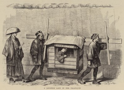 Une dame japonaise dans son palanquin - English School
