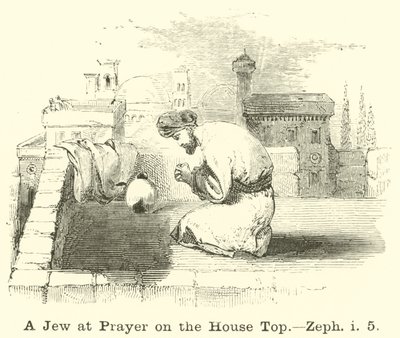 Un Juif en prière sur le toit de la maison - English School