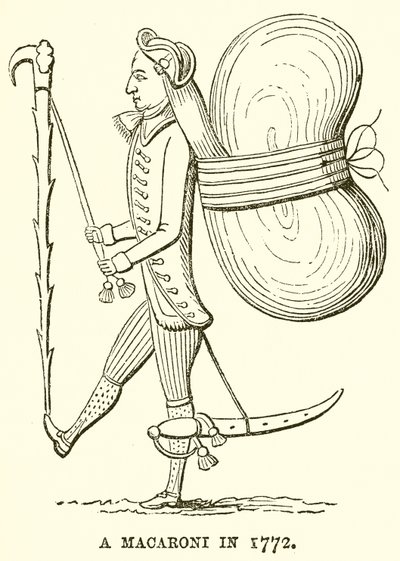 Un macaroni en 1772 - English School