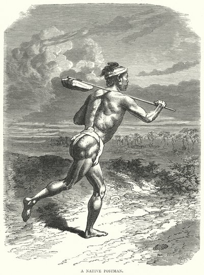 Un facteur autochtone (gravure) - English School