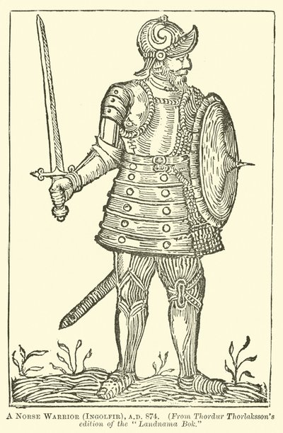 Un guerrier norvégien, Ingolfir, 874 après J.-C. - English School
