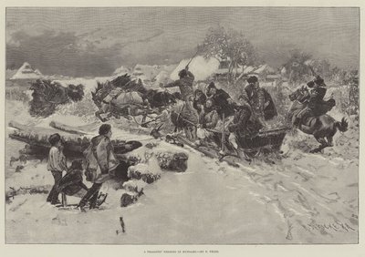 Un mariage paysan en Hongrie (gravure) - English School