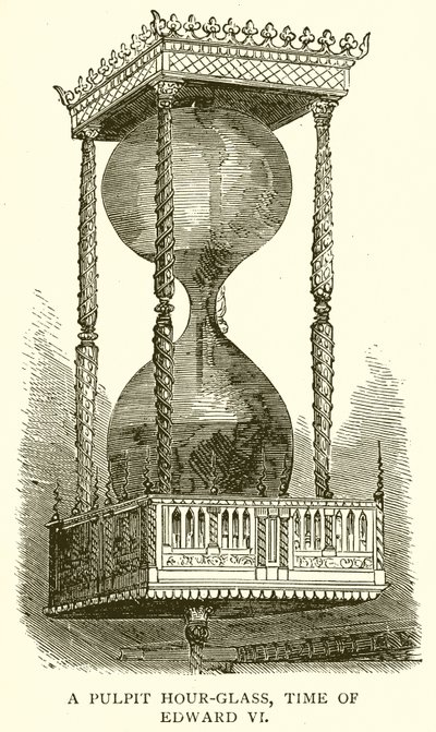 Sablier de chaire, époque d
