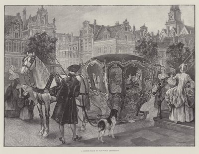 Un traîneau-coach dans le vieux Amsterdam - English School