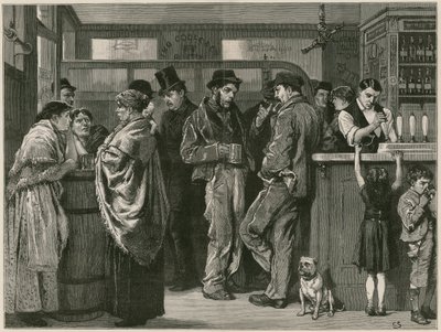 Un dimanche après-midi dans un palais de gin, dessiné sur le vif - English School