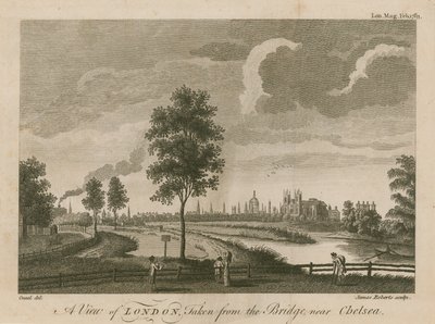 Vue de Londres prise depuis le pont près de Chelsea - English School