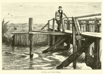Un déversoir, avec pont fixe - English School