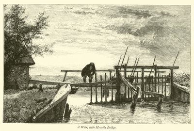 Un déversoir, avec pont mobile - English School