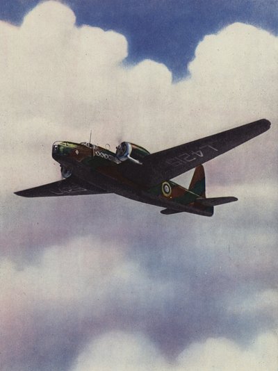 Un bombardier Wellington haut dans les nuages - English School