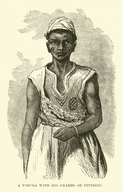 Un Yoruba avec ses charmes ou fétiches - English School
