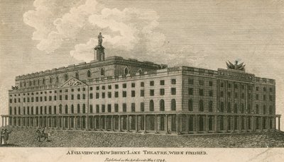 Vue complète du nouveau Théâtre de Drury Lane, Londres, une fois terminé - English School