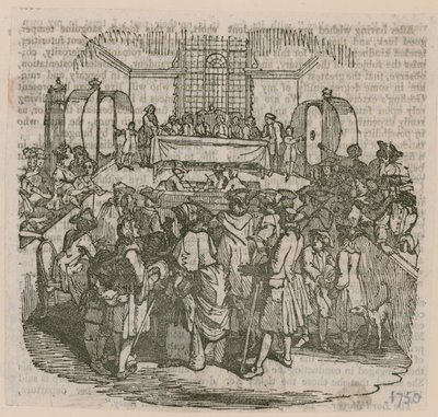 Une loterie; datée 1750 - English School