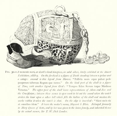 Un memento mori, ou horloge à tête de mort, en argent massif, récemment exposé à l