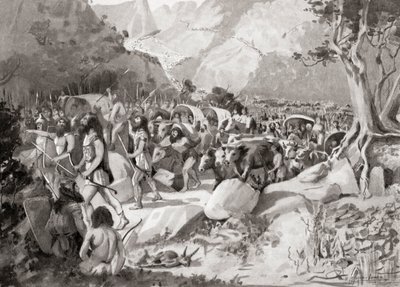 Une migration de tribus scythes à travers un col des montagnes d