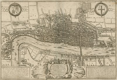 Plan de Londres, Westminster et Southwark tel qu