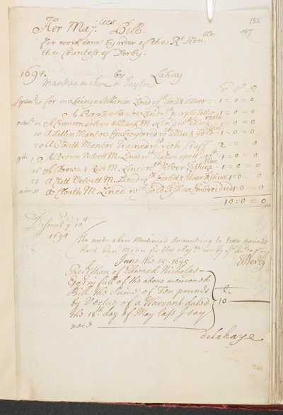 Un document royal, Add MS 5751 A, f.135 - English School