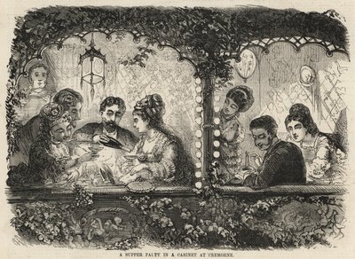 Un souper dans un cabinet à Cremorne - English School