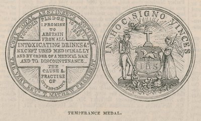 Une médaille de tempérance - English School