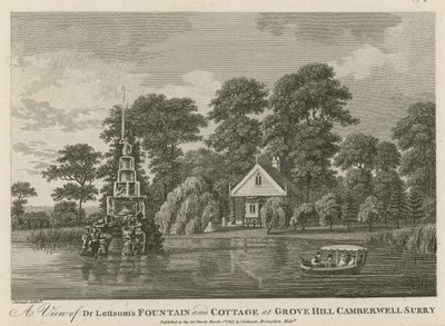 Vue des fontaines et du cottage du Dr Lettsom - English School