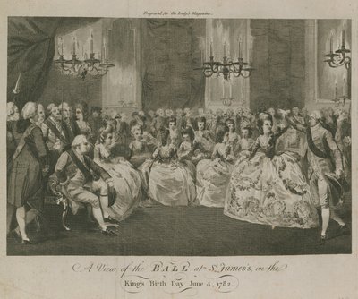Vue du bal au palais de St James - English School