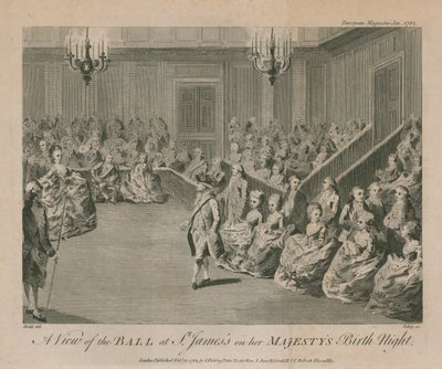 Vue du bal au palais de St James - English School