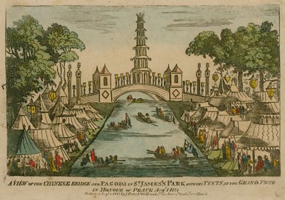 Vue du pont chinois et de la pagode à St James