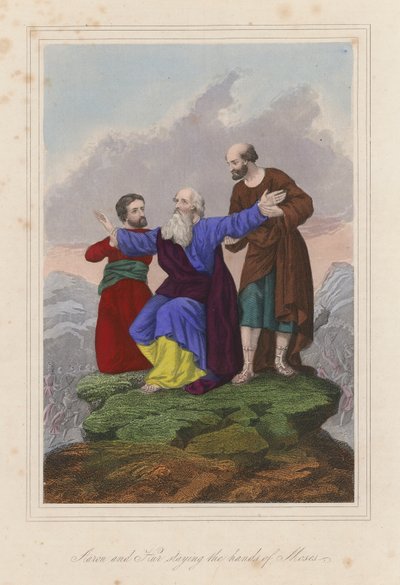 Aaron et Hur soutenant les mains de Moïse - English School