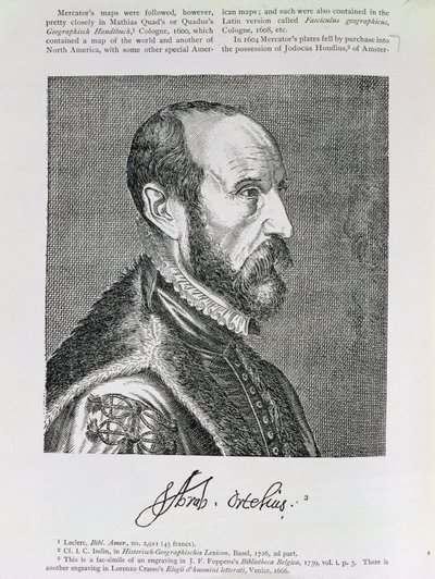 Abraham Ortelius, illustration du Volume IV de 