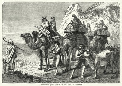 Abraham partant pour la terre de Canaan (gravure) - English School
