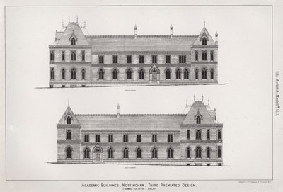 Bâtiments académiques, Nottingham, troisième design primé - English School