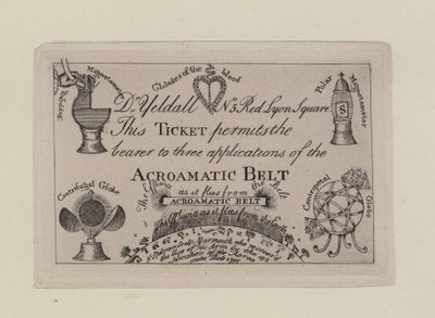 Ceinture acroamatique, billet pour trois applications - English School